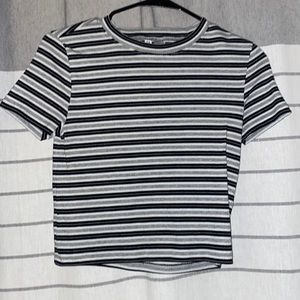 striped crop top fitted